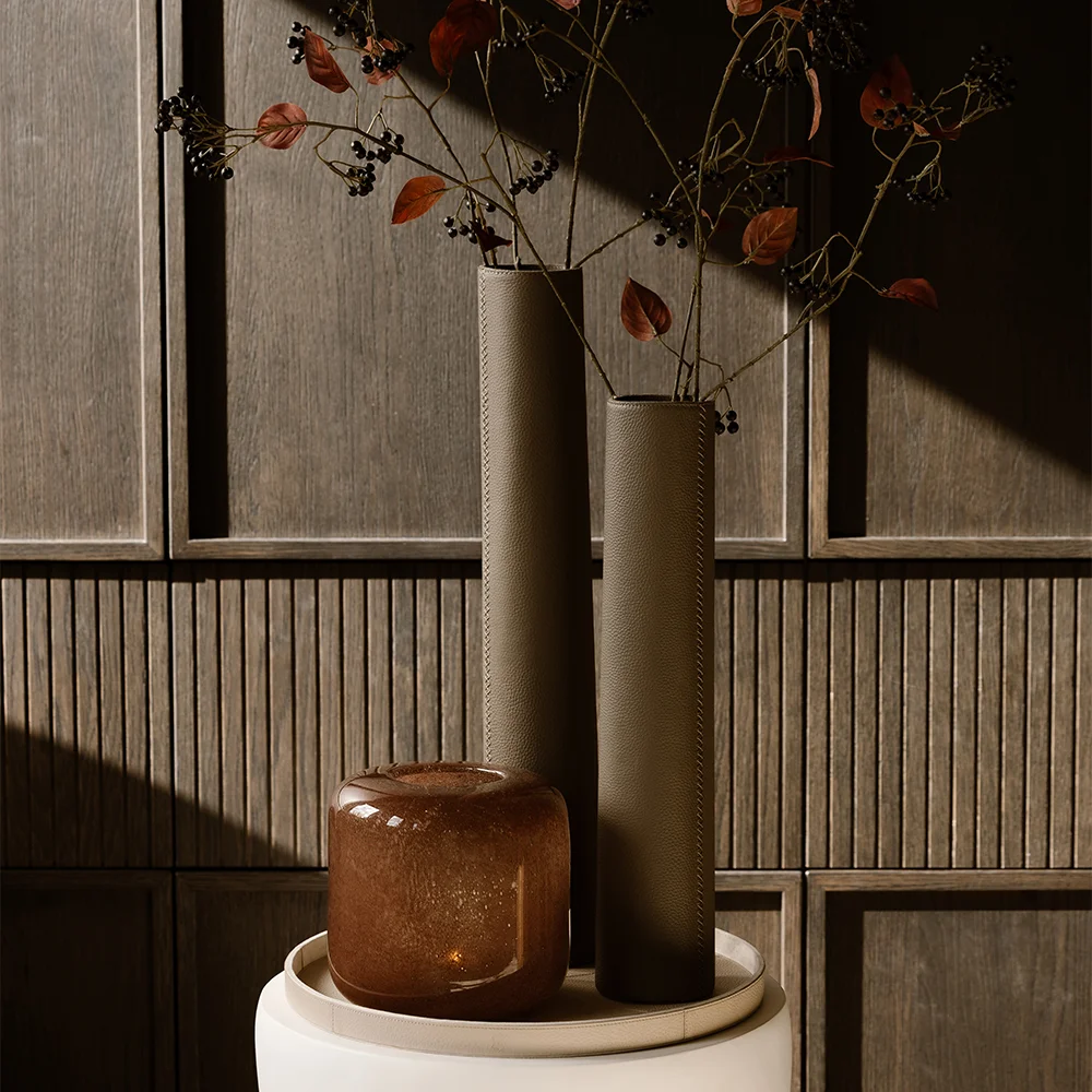 Chamada leren vaas effen M gun bij Duifhuizen