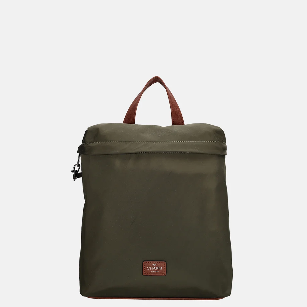 Charm London Buckingham rugzak S olijfgroen