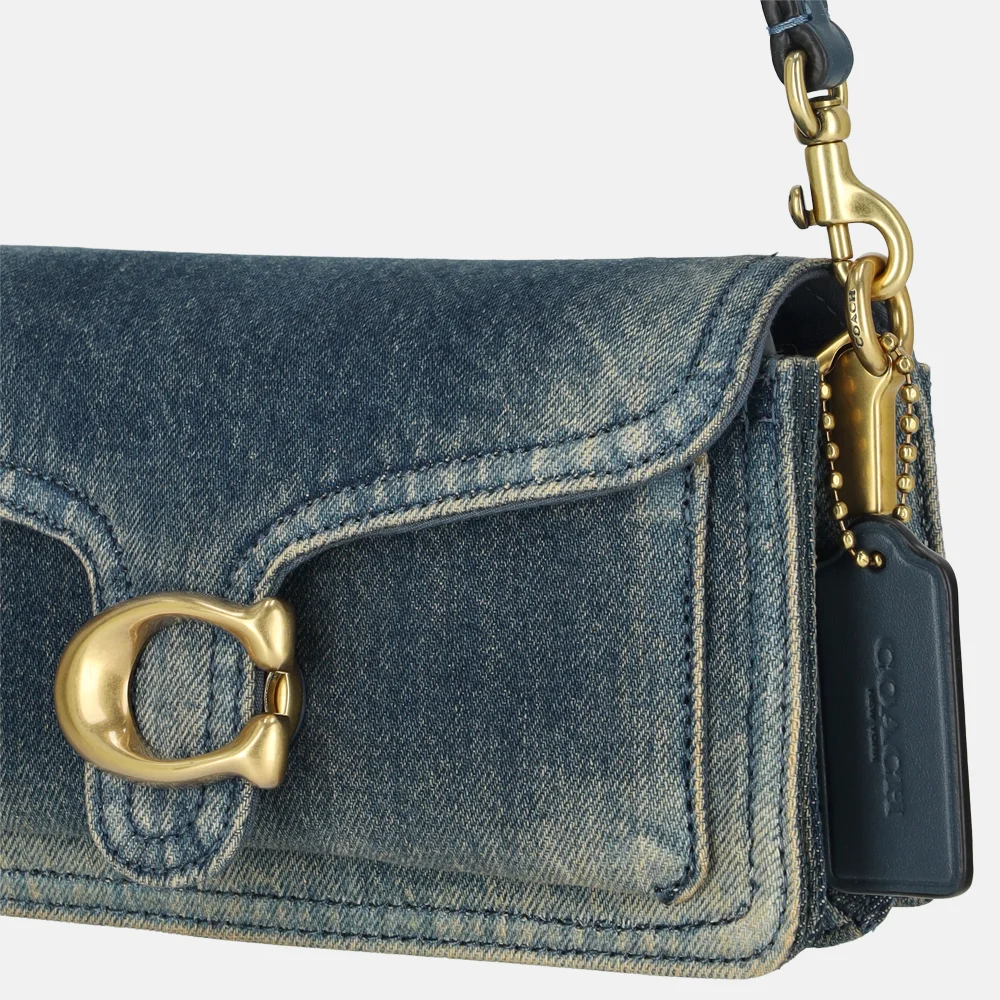 Coach Tabby Loved schoudertas 20' denim dark indigo bij Duifhuizen