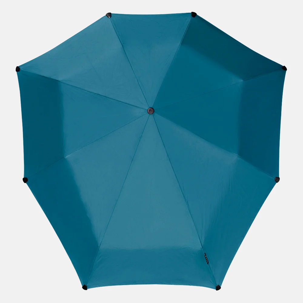 Senz automatic foldable stormparaplu lyons blue bij Duifhuizen