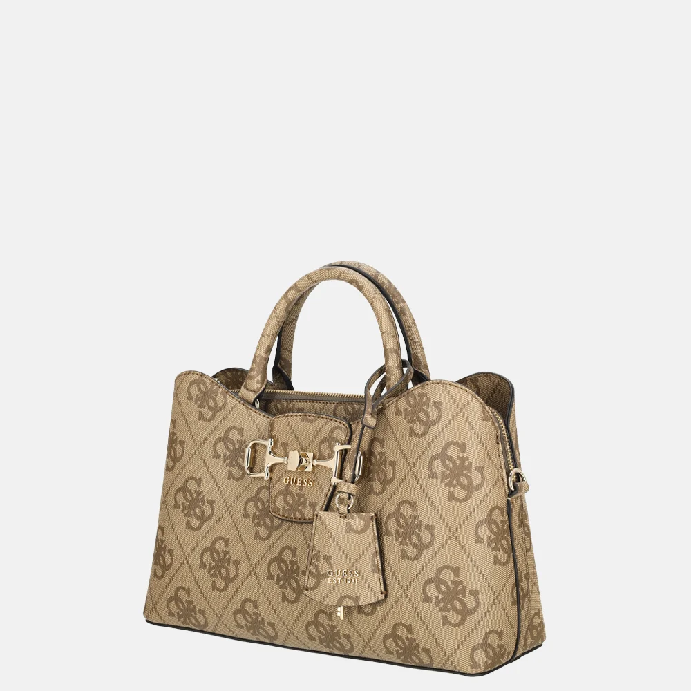 Guess Janie girlfriend handtas latte logo bij Duifhuizen