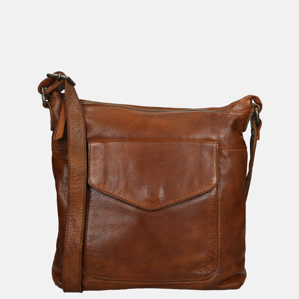 Genicci Bellagio crossbody tas cognac