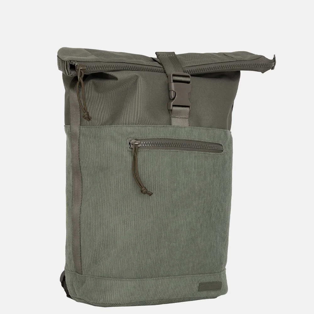 New Rebels New York rugzak rolltop 13 inch sage green bij Duifhuizen