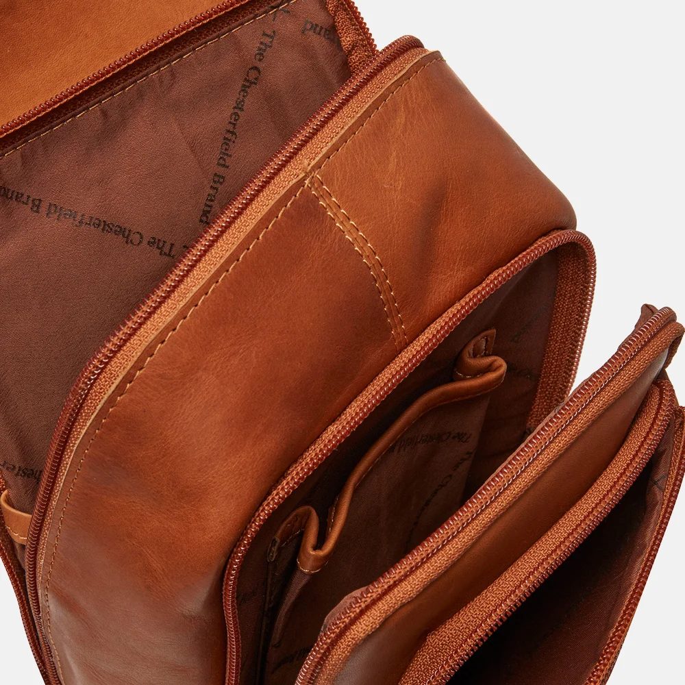 Chesterfield Riga crossbody tas cognac bij Duifhuizen