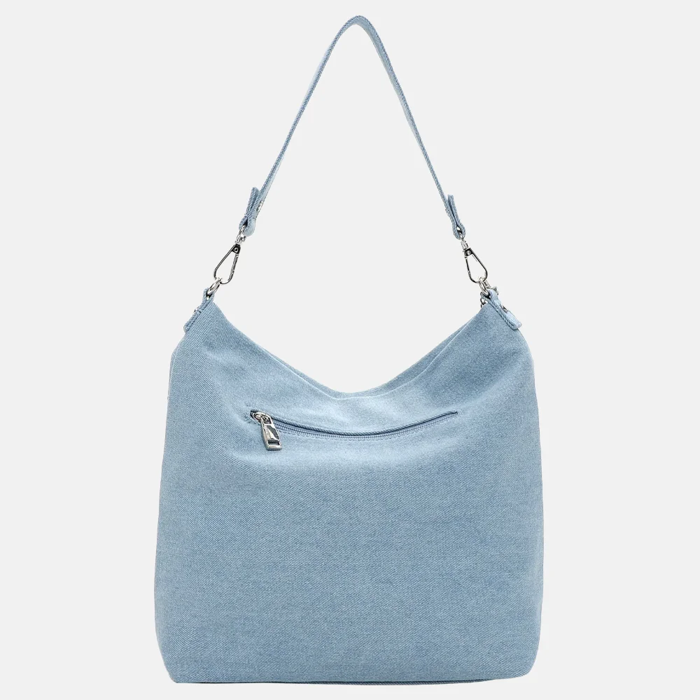 Emily & Noah Juliane buideltas denim strass light blue bij Duifhuizen