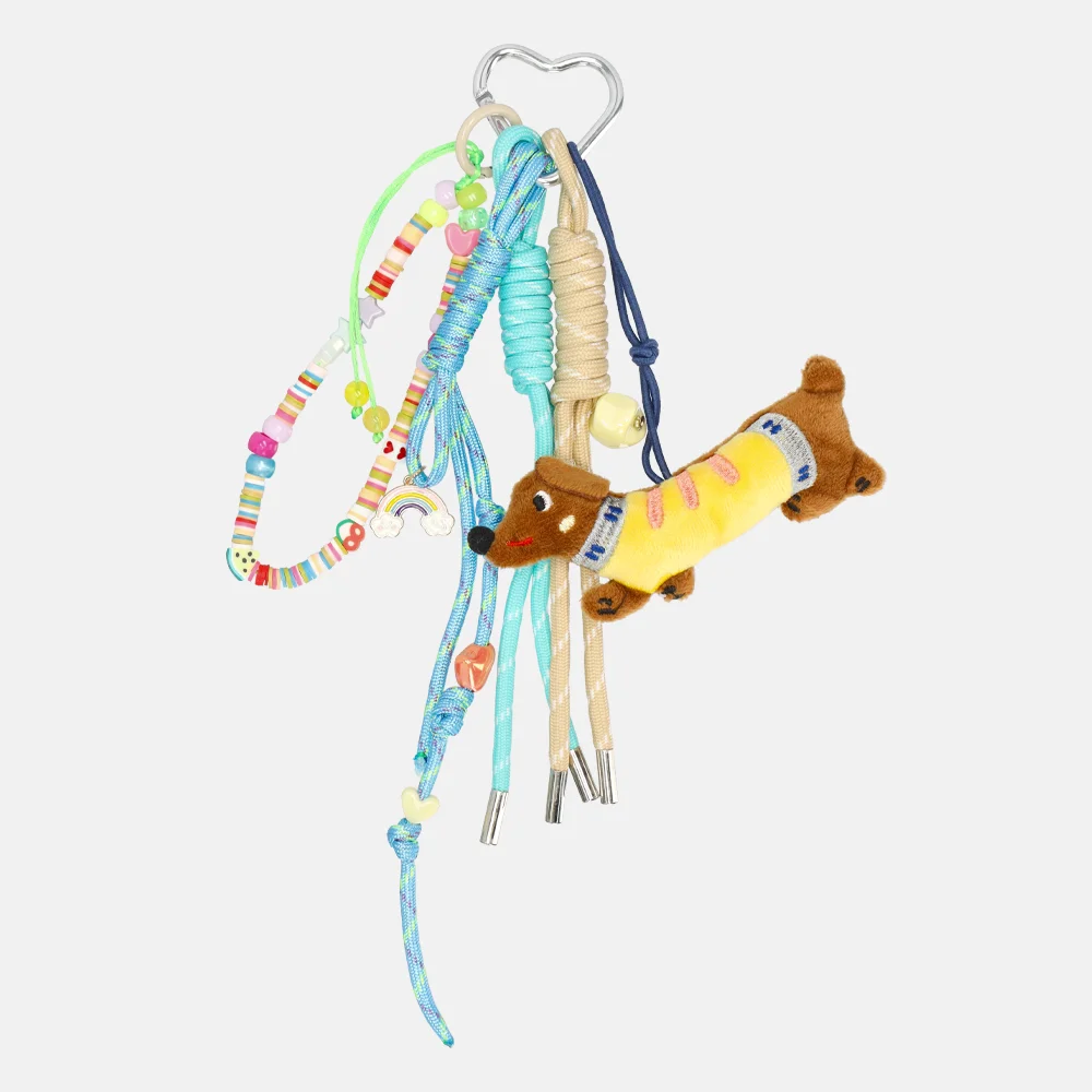 Beagles bag charm/tassenhanger multi