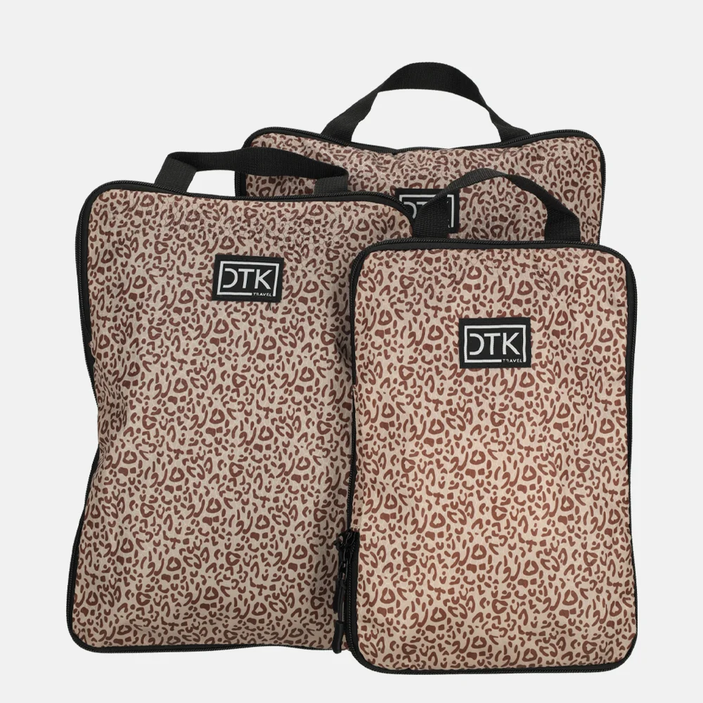 Duifhuizen packing cubes set compressie panter print