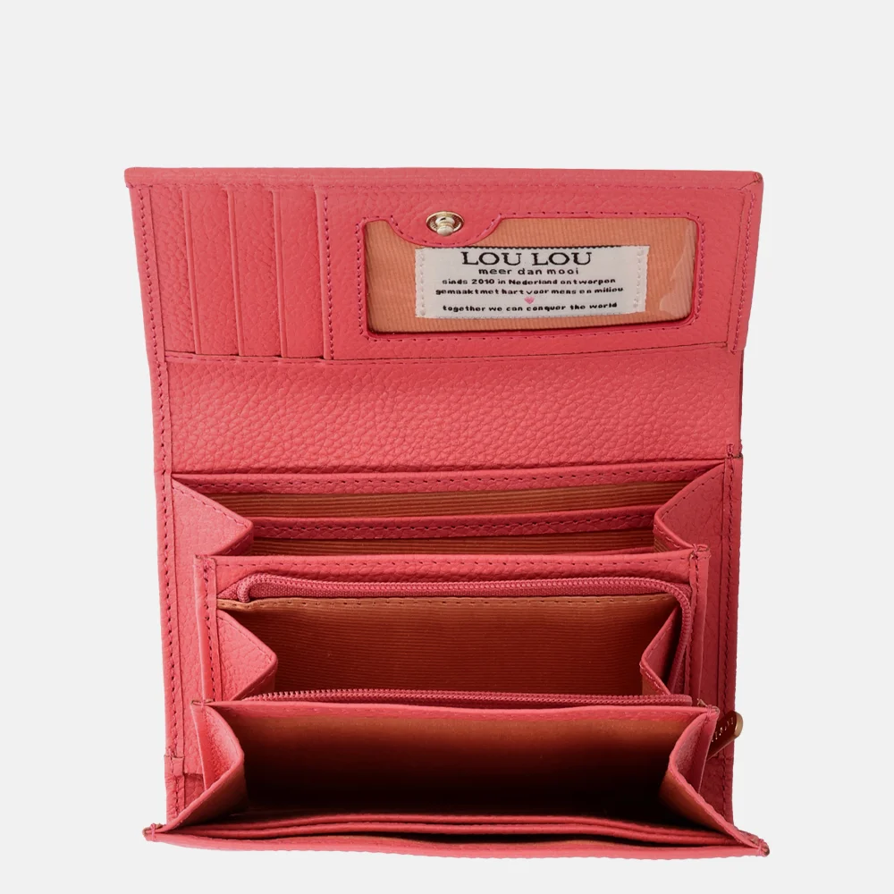 Loulou Essentiels Petite Fleur portemonnee S grapefruit bij Duifhuizen