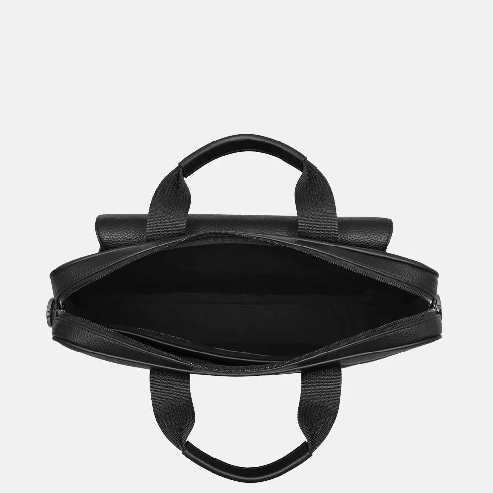 Tommy Hilfiger Central laptoptas black bij Duifhuizen