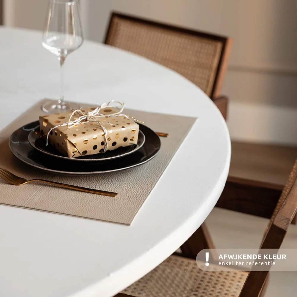 Chamada leren placemats rechthoek effen (2 stuks) donkerbruin bij Duifhuizen