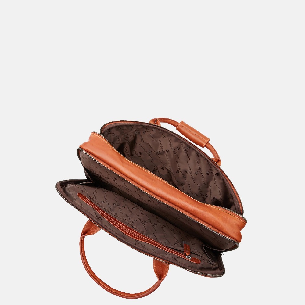 Castelijn & Beerens Firenze laptoptas 17 inch lichtbruin bij Duifhuizen