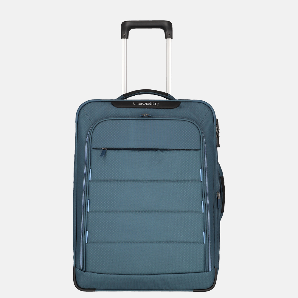 Travelite Upright koffer 55 cm blue bij Duifhuizen