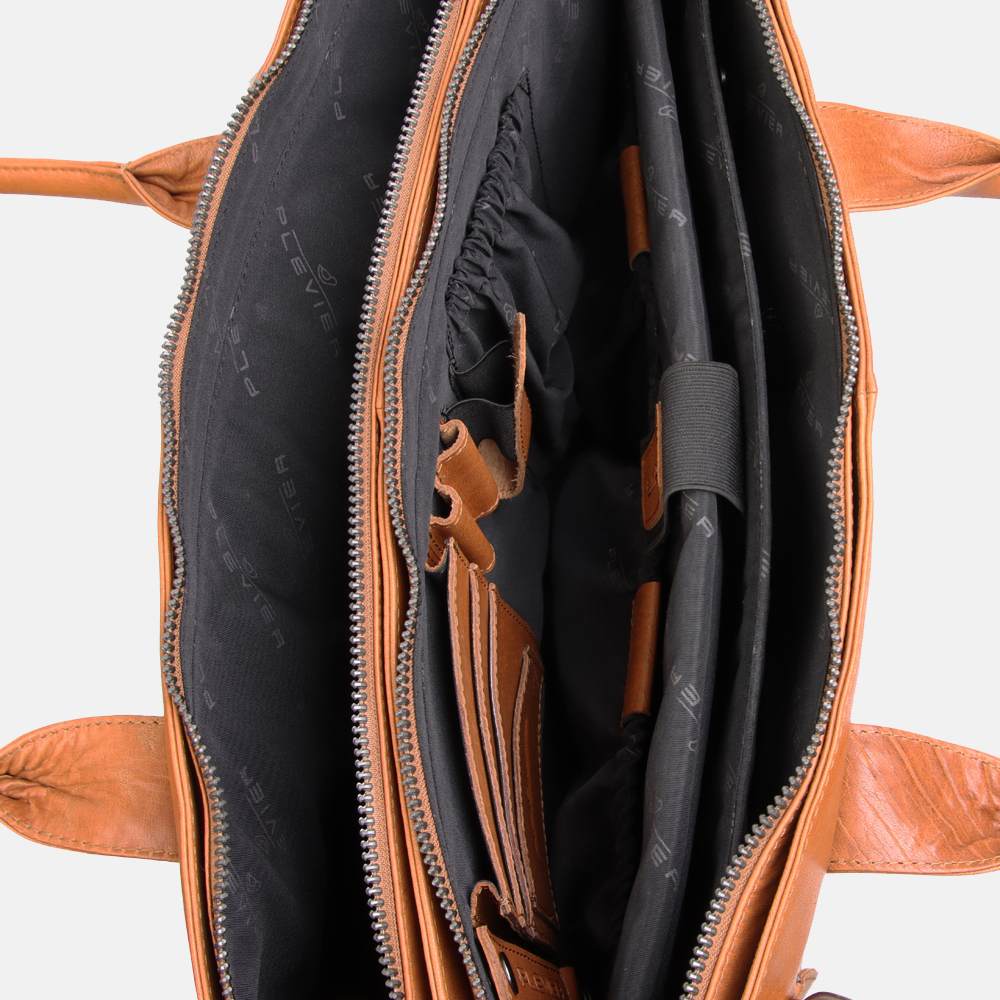 Plevier Amber shopper 15 inch cognac bij Duifhuizen
