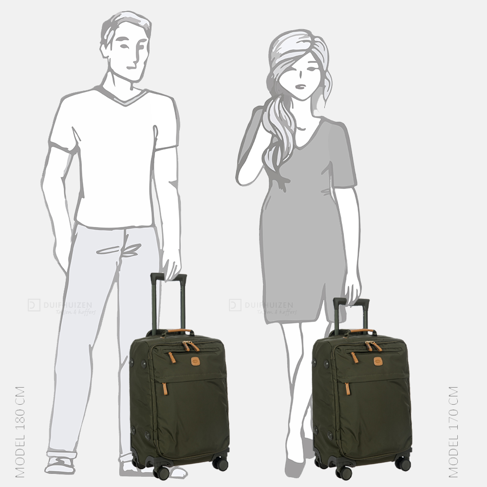 Bric's X-Travel handbagage koffer 55 cm olive bij Duifhuizen
