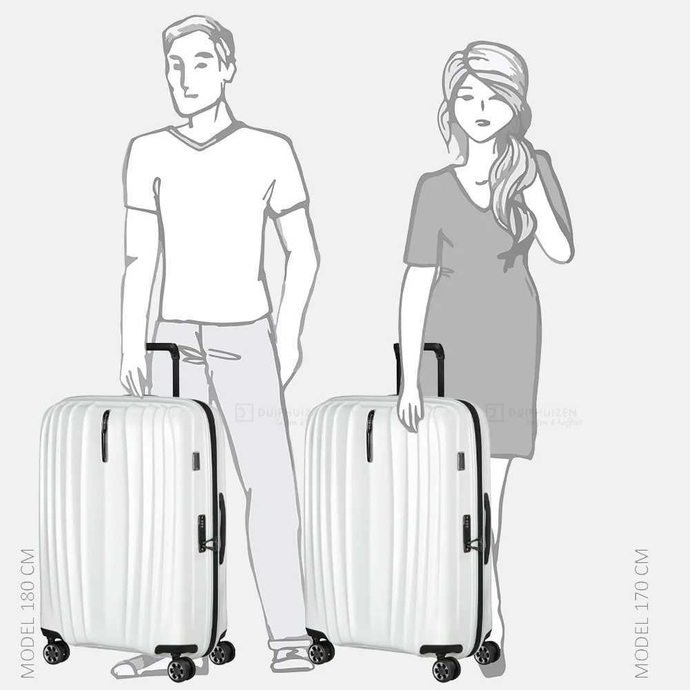 Samsonite Nexis Spinner Expandable reiskoffer 76 cm cotton white bij Duifhuizen