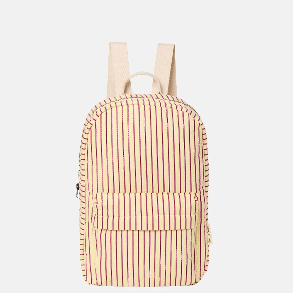 Studio Noos Poplin Striped kinderrugzak butter striped yellow bij Duifhuizen