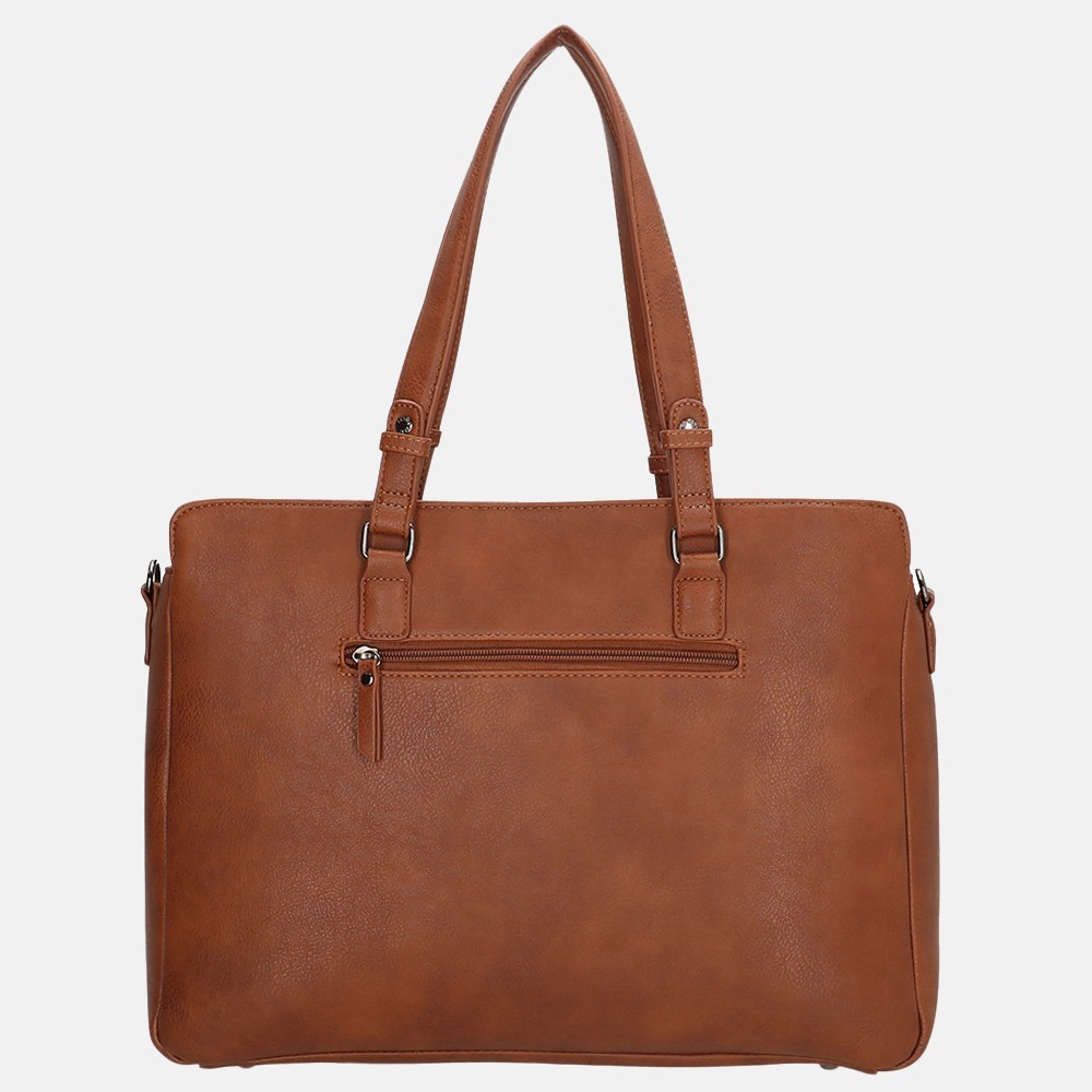 Enrico Benetti Lily laptoptas 14 inch cognac bij Duifhuizen