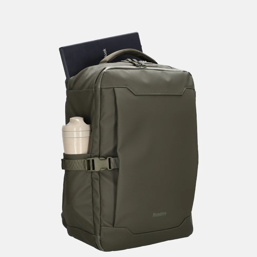 Beagles laptoprugzak 15 inch olijfgroen bij Duifhuizen