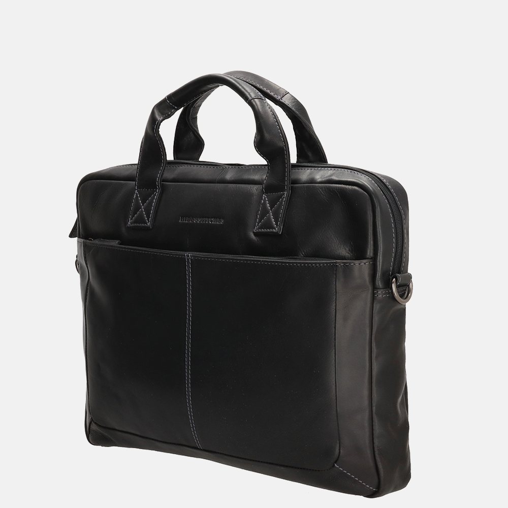 Hide & Stitches Japura laptoptas 15.6 inch zwart bij Duifhuizen