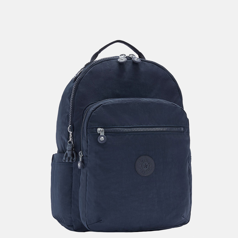 Kipling Seoul rugzak 15 inch blue bleu bij Duifhuizen