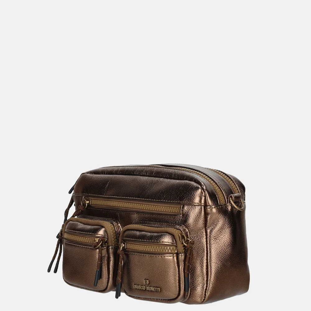 Enrico Benetti Celine crossbody tas metallic brons bij Duifhuizen