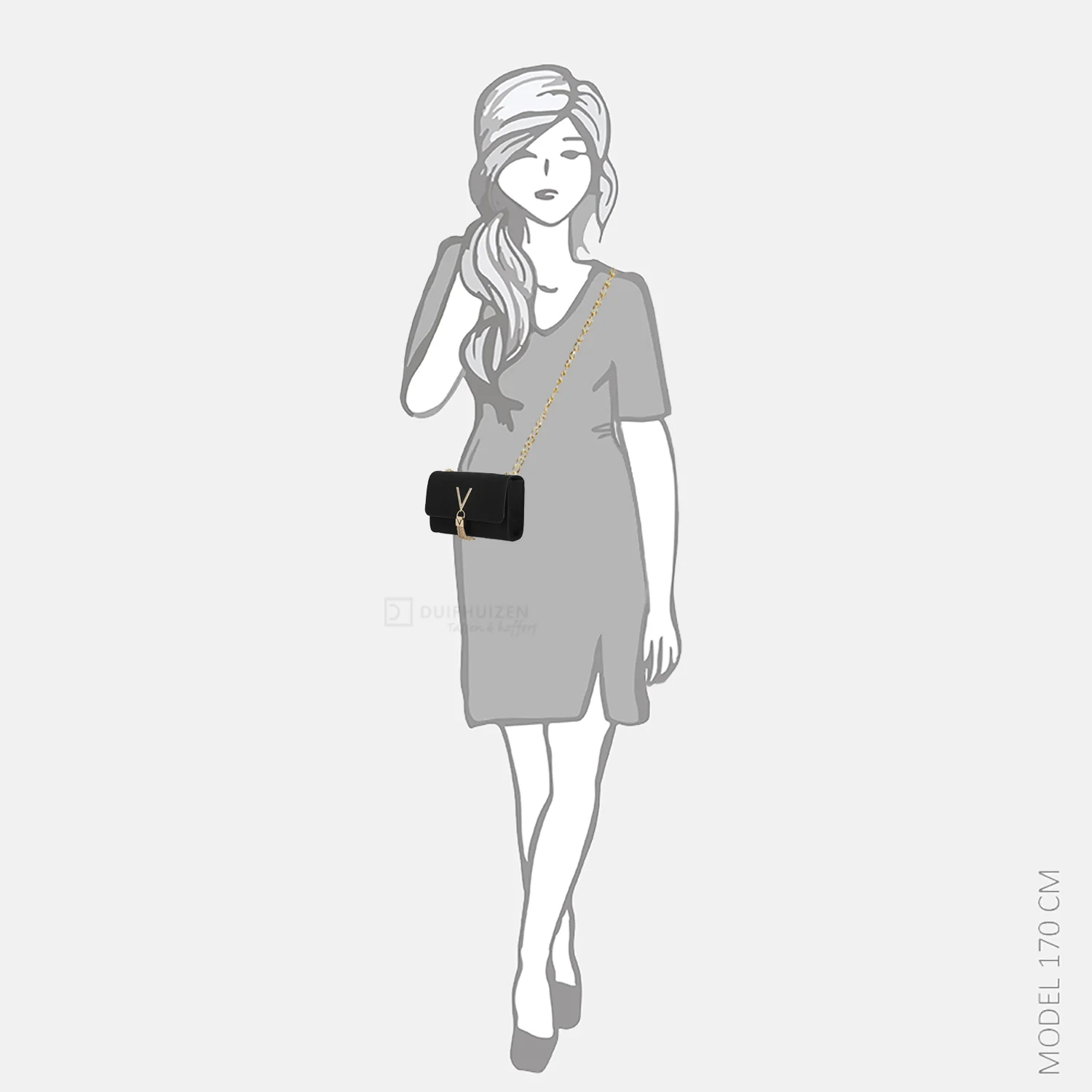 Valentino Bags Divina Winter crossbody tas nero bij Duifhuizen