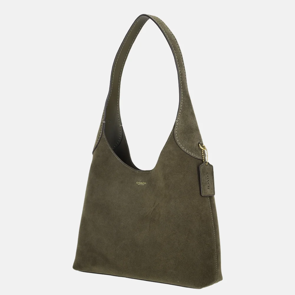 Coach Brooklyn buideltas suede olive bij Duifhuizen