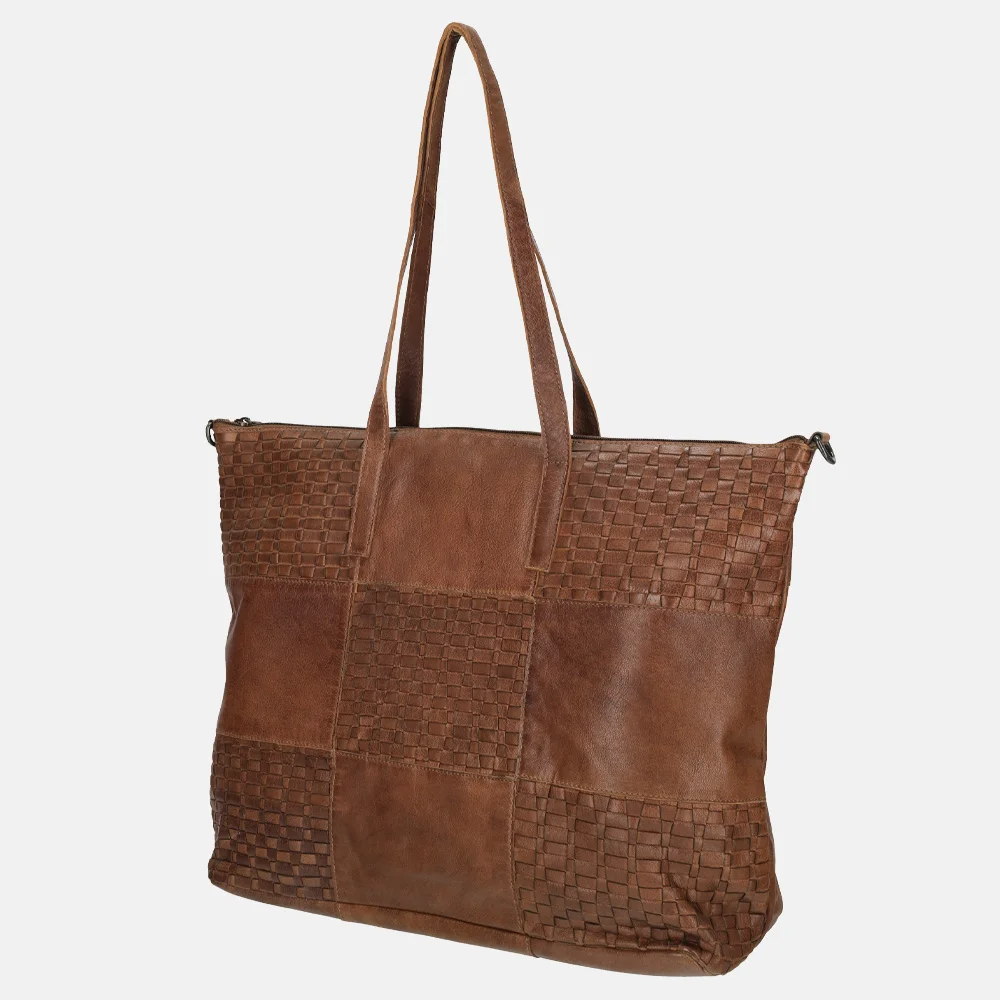 Enrico Benetti Sicily shopper cognac bij Duifhuizen