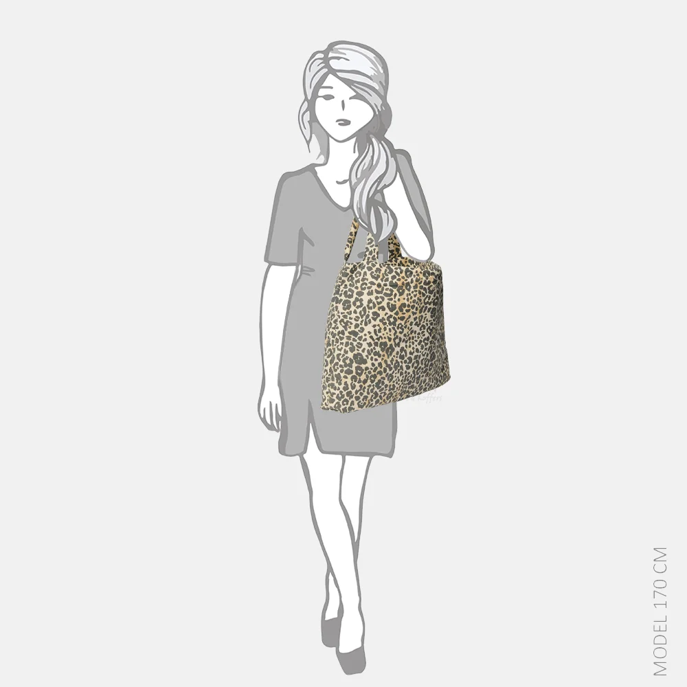 Studio Noos soft cotton Mom bag shopper leopard bij Duifhuizen