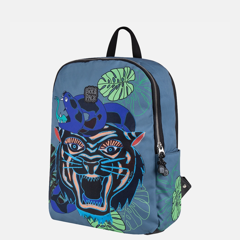 Pick & Pack Dangerous Cat kinderrugzak L jeansblue bij Duifhuizen