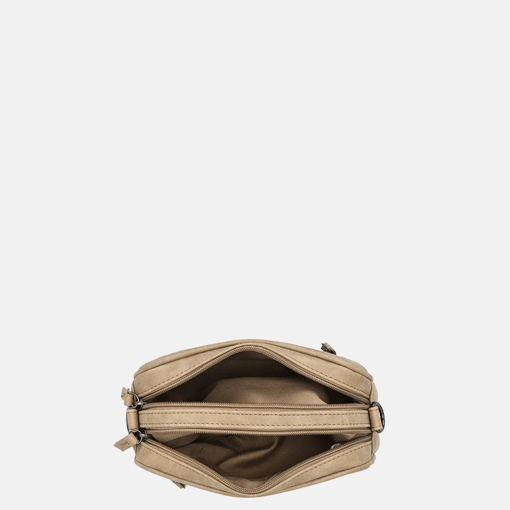 Enrico Benetti Stacey crossbody tas middentaupe bij Duifhuizen