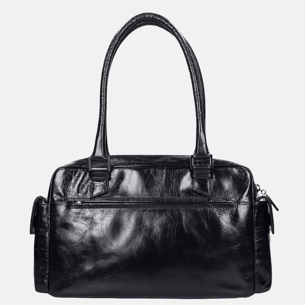 Claudio Ferrici Pelle Vecchia shopper navy bij Duifhuizen