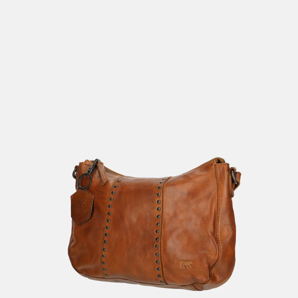 Bear Design crossbody tas studs cognac bij Duifhuizen