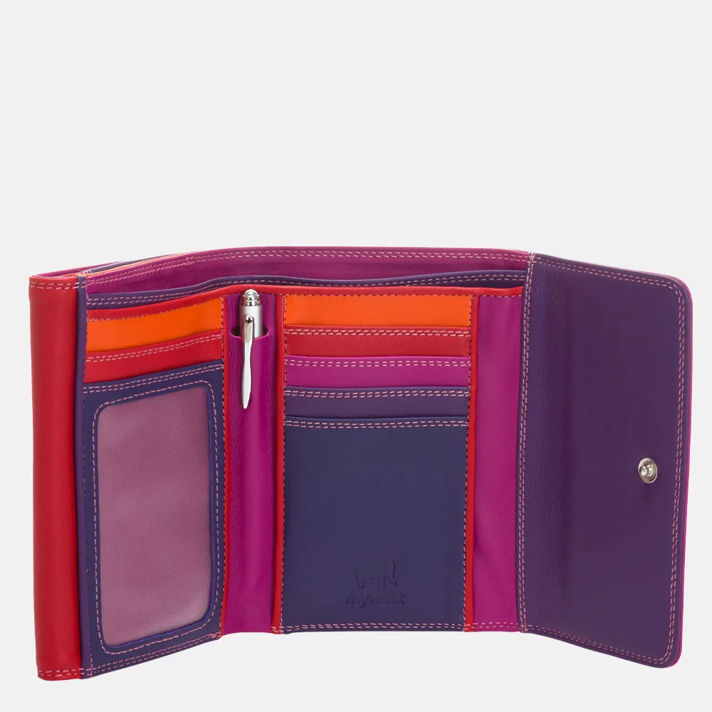 Mywalit Double flap portemonnee sangria multi bij Duifhuizen