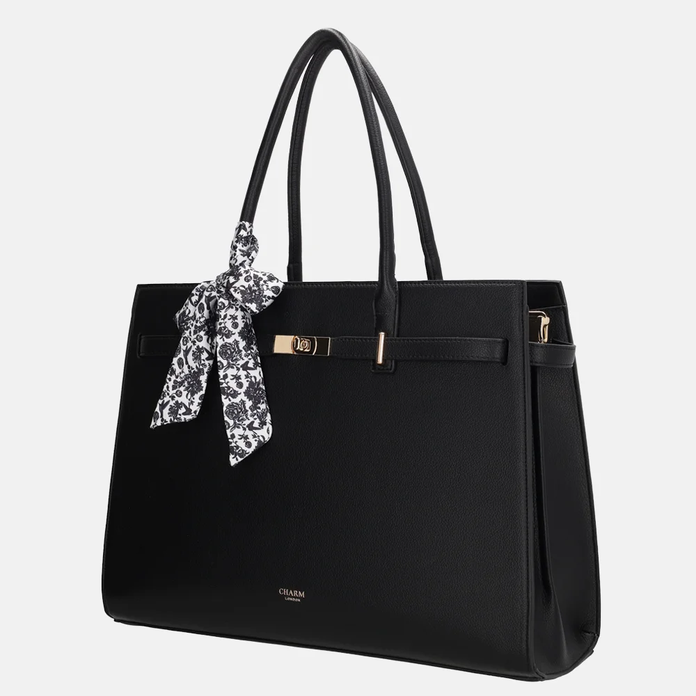 Charm London The Hamptons laptopshopper 15 inch zwart bij Duifhuizen