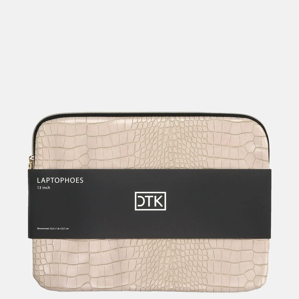 Duifhuizen croco laptophoes 13 inch beige bij Duifhuizen