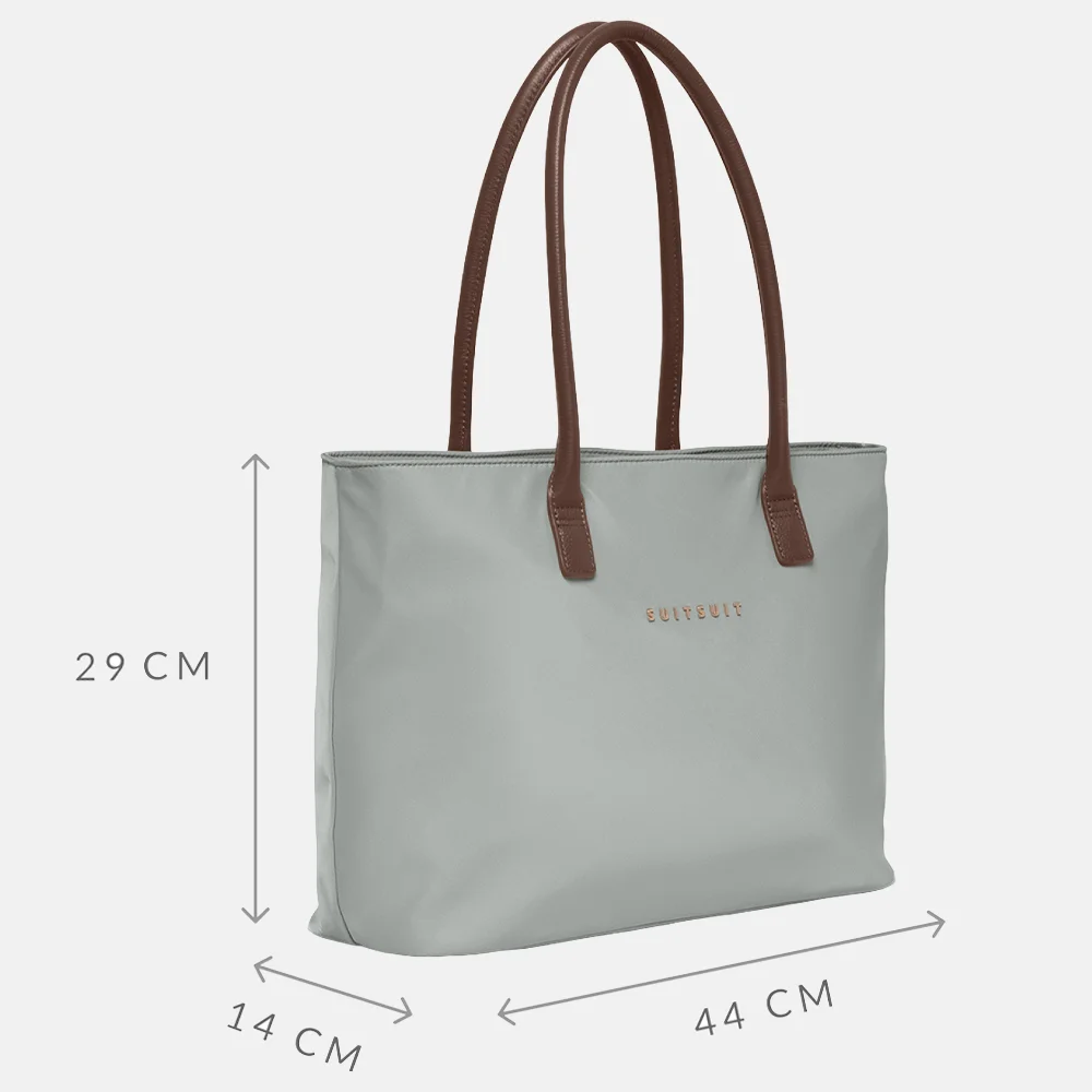 Suitsuit Fab Seventies Daily Tote handtas 15.6 inch limestone bij Duifhuizen