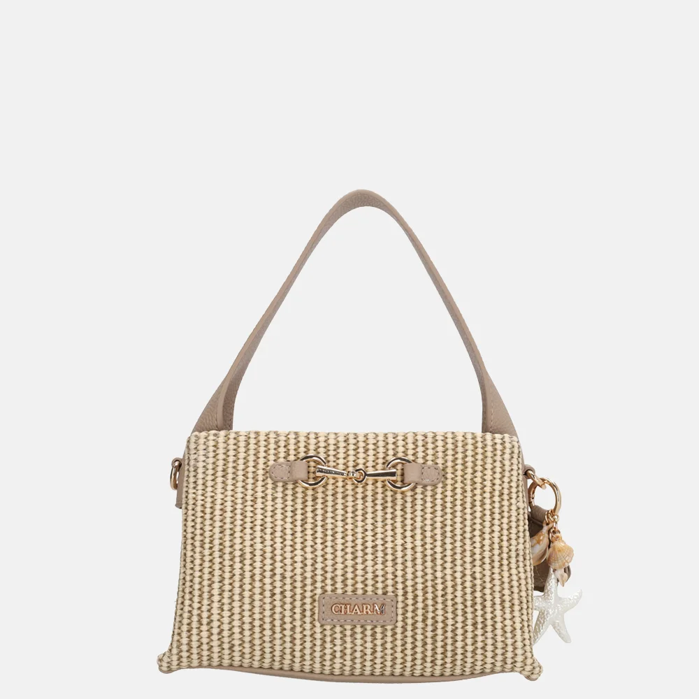 Charm London Santorini handtas S taupe bij Duifhuizen