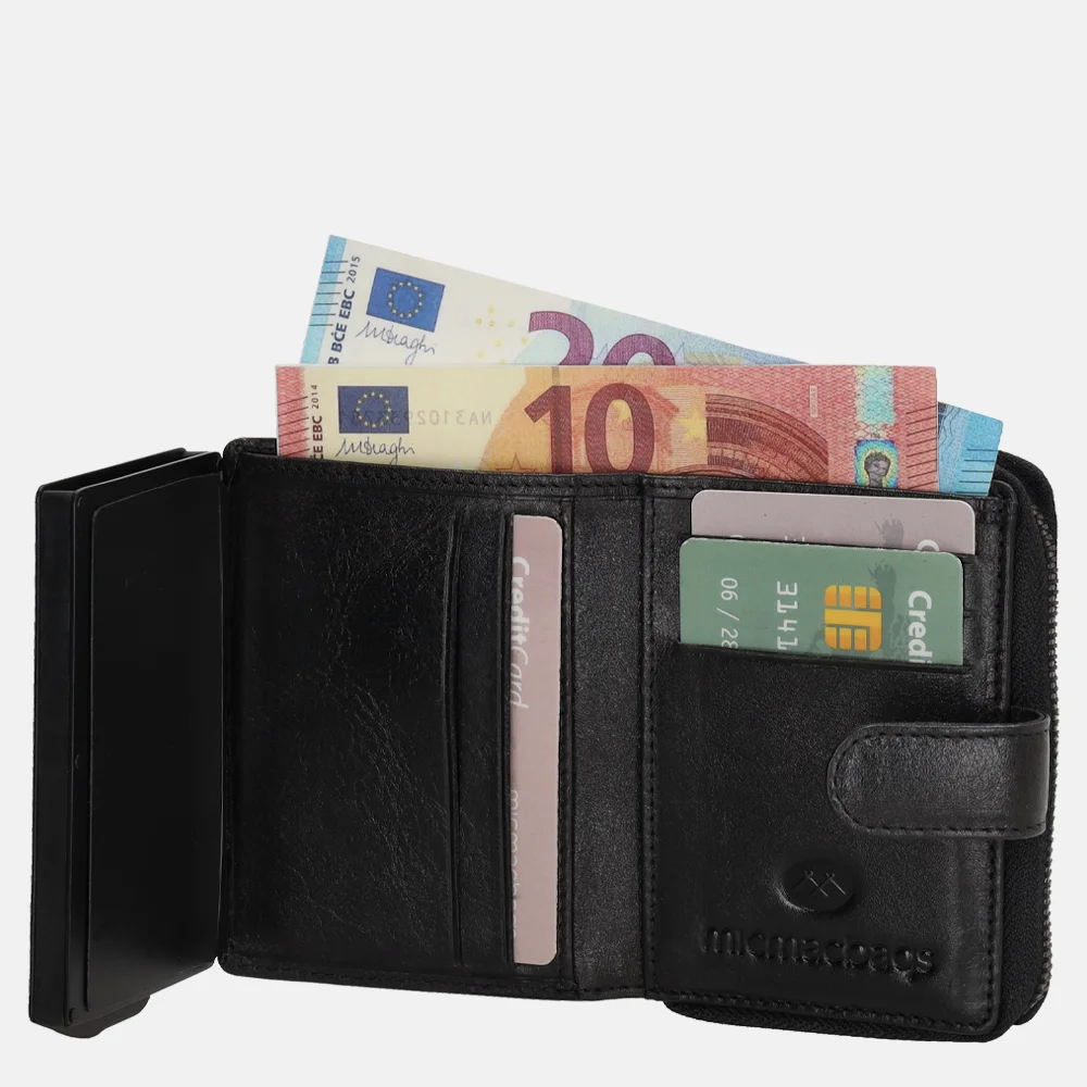 Micmacbags safety portemonnee zwart bij Duifhuizen
