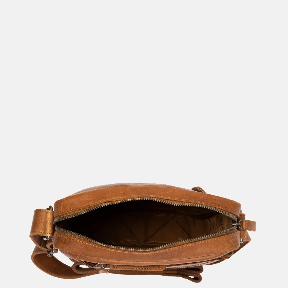 Chesterfield Dessau schoudertas cognac bij Duifhuizen