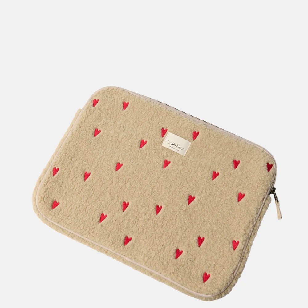 Studio Noos teddy laptophoes 15 inch ecru bij Duifhuizen