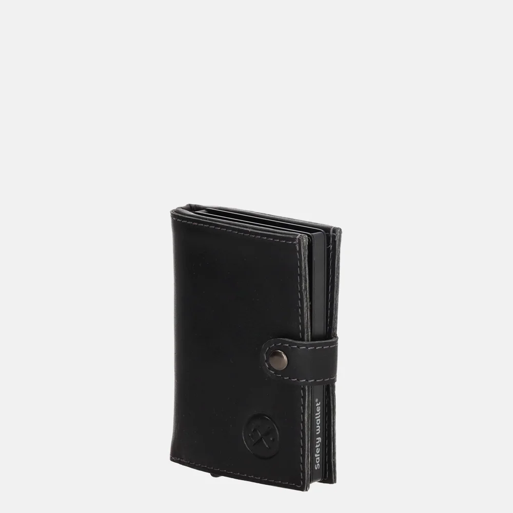 Hide & Stitches Safety Wallet pasjeshouder zwart bij Duifhuizen