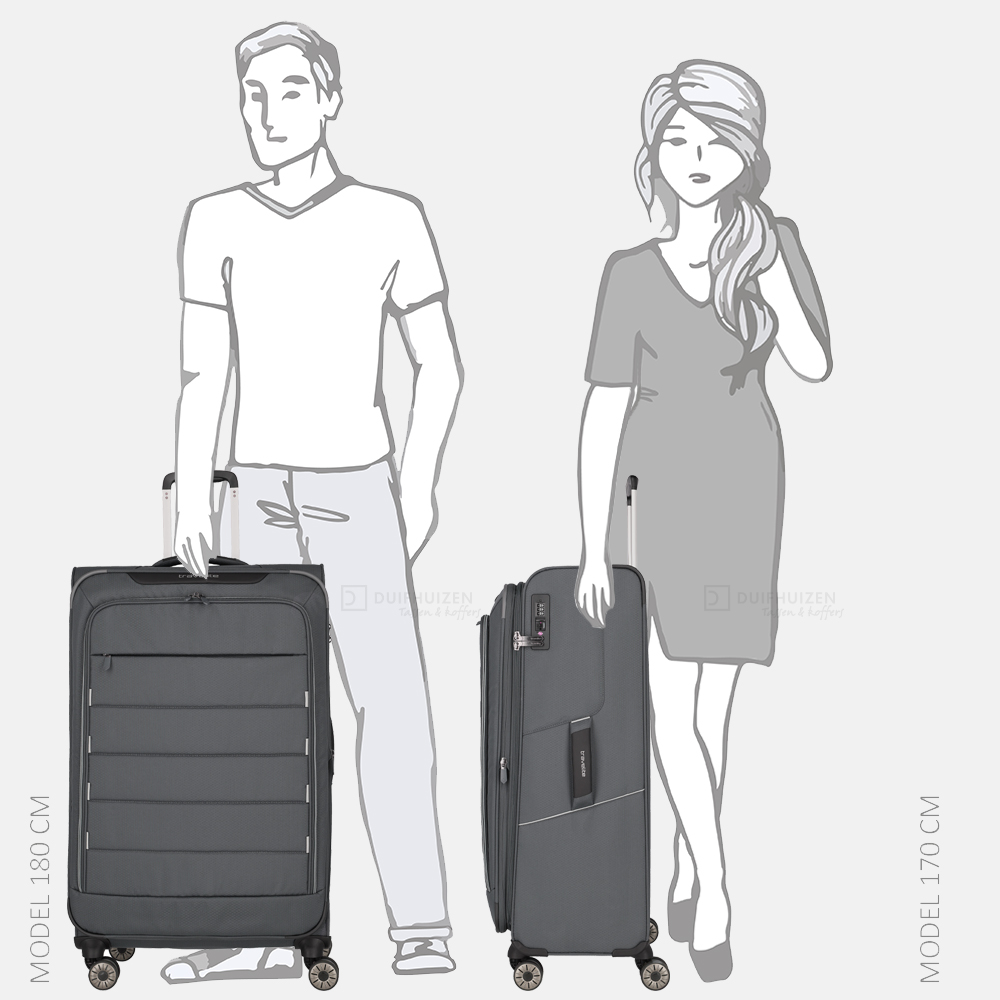 Travelite Skaii koffer 78 cm anthracite bij Duifhuizen