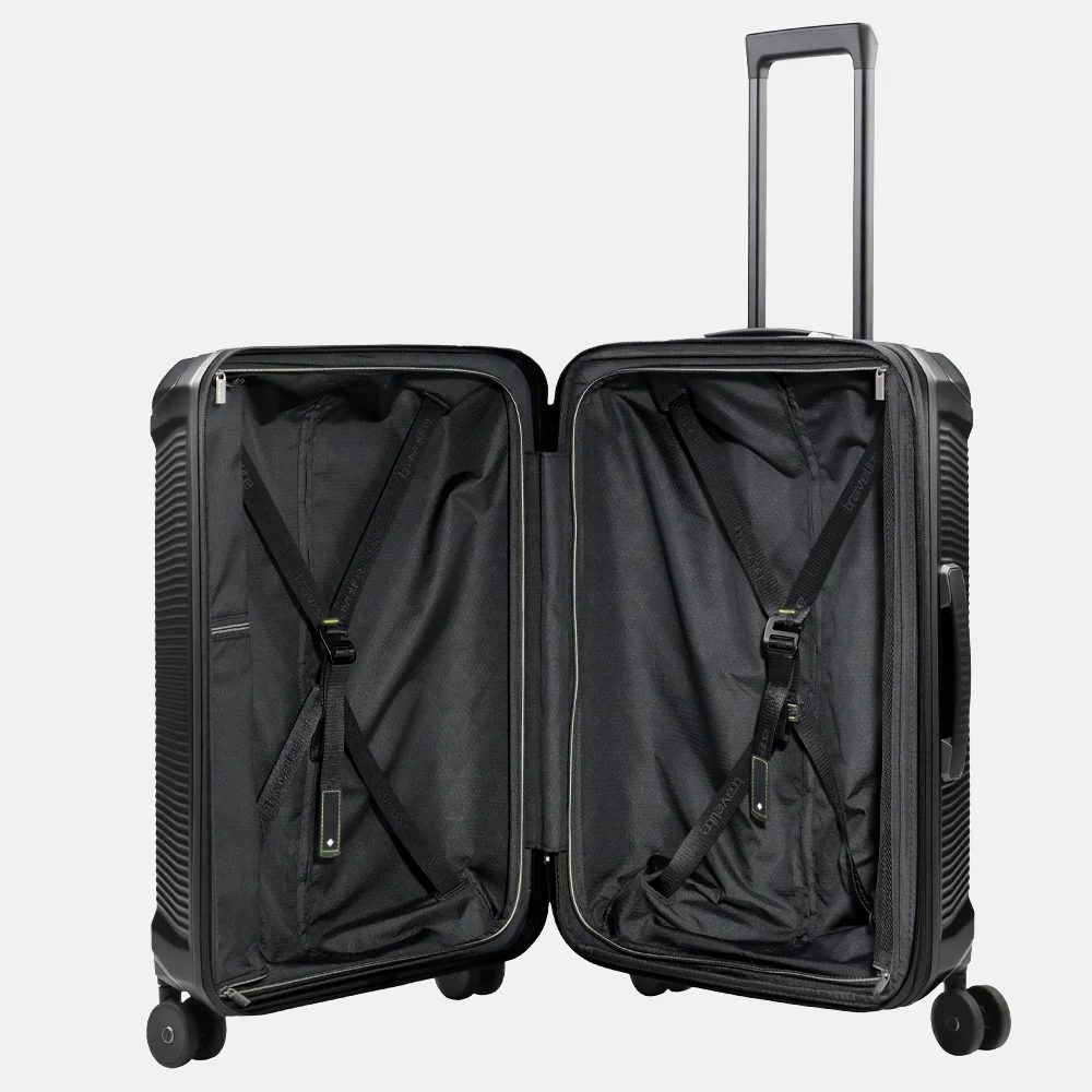 Travelite Millennium spinner reiskoffer 67 cm black bij Duifhuizen