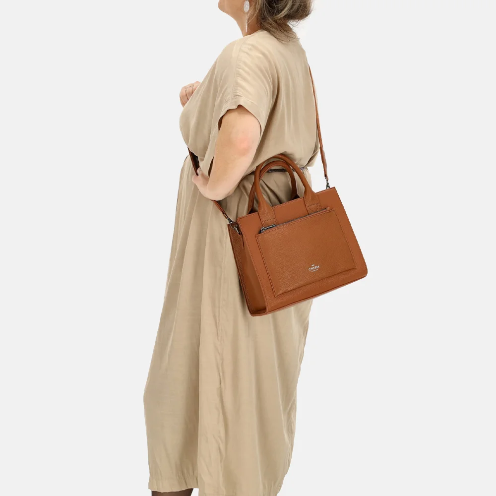 Charm London Pentonville handtas cognac bij Duifhuizen