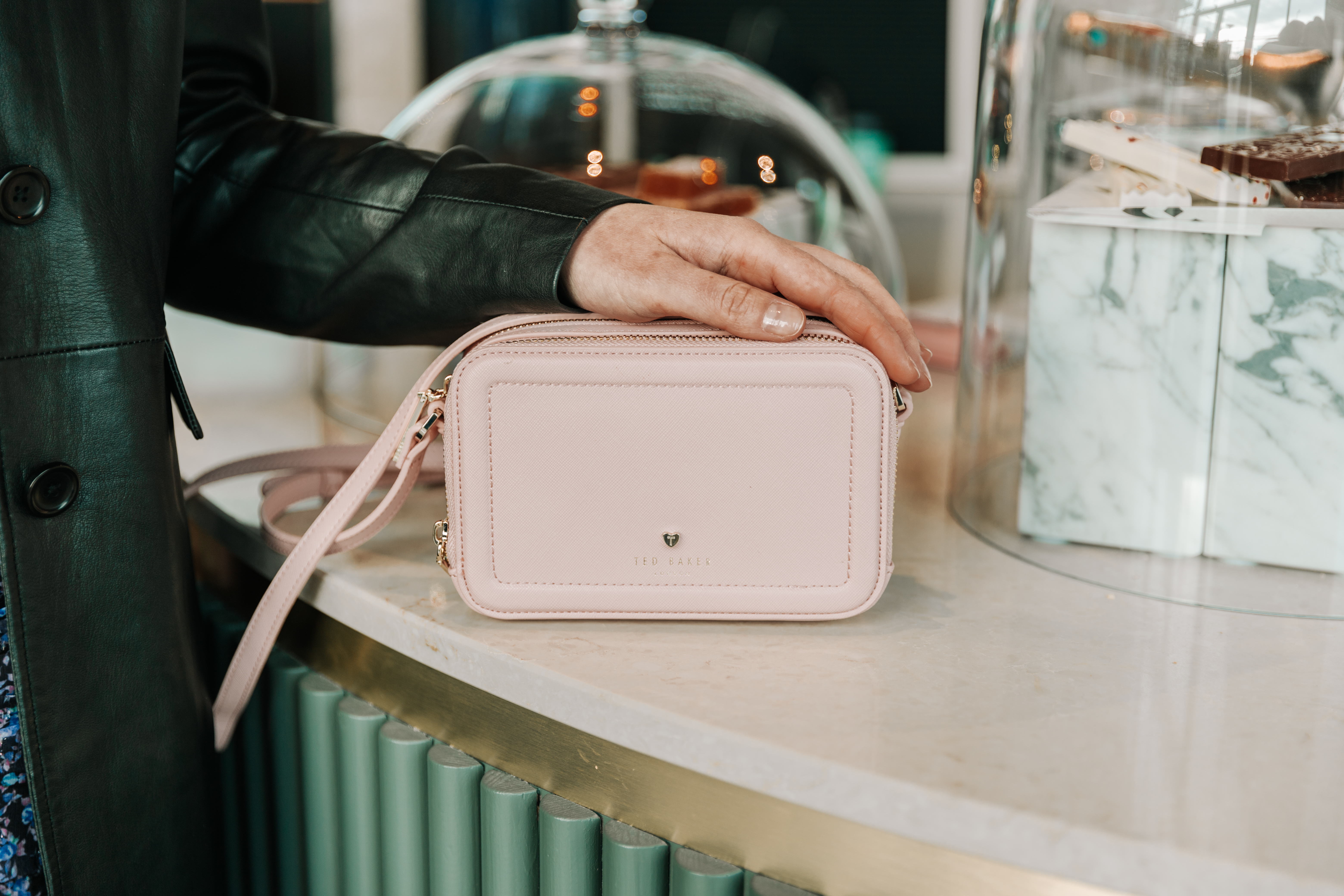 Ted baker shop leren tas