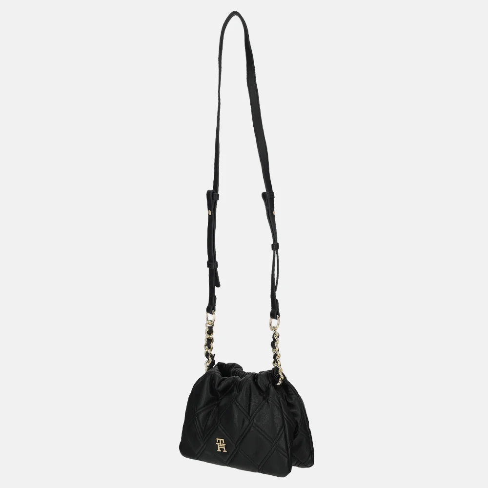 Tommy Hilfiger Feminine mini crossbody tas black bij Duifhuizen