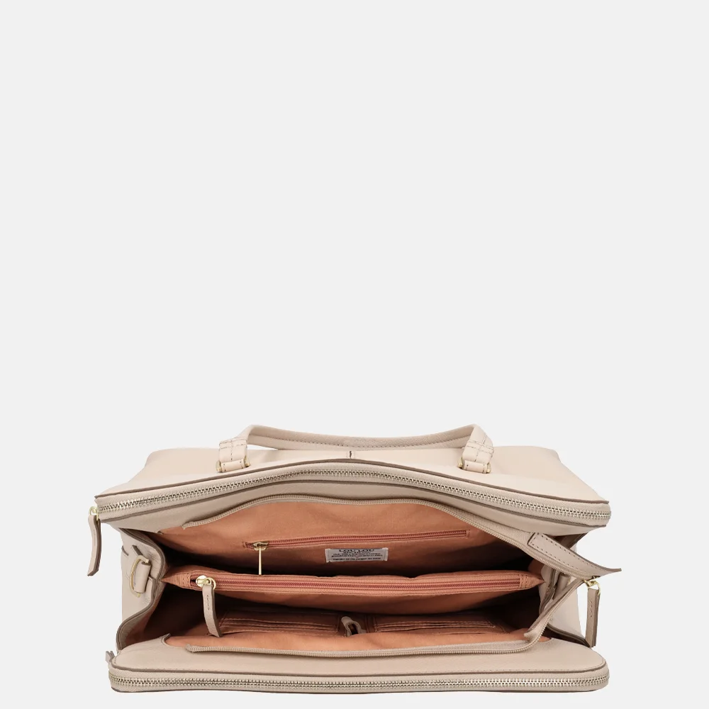 Loulou Essentiels Olivia shopper 15.6 inch cashmere bij Duifhuizen