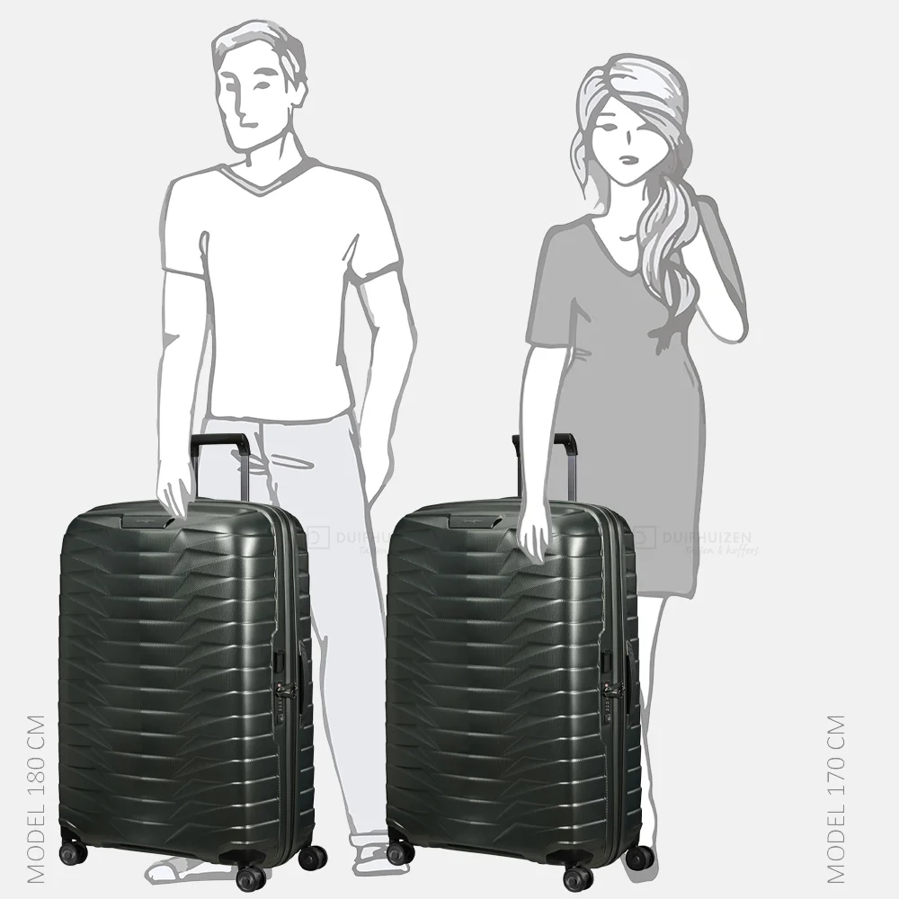 Samsonite Proxis spinner reiskoffer 81 cm matt climbing ivy bij Duifhuizen