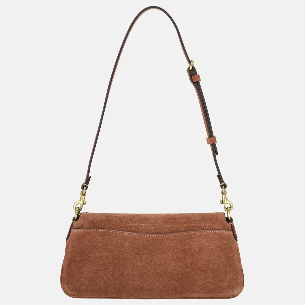 Coach Jet schoudertas suede clay bij Duifhuizen